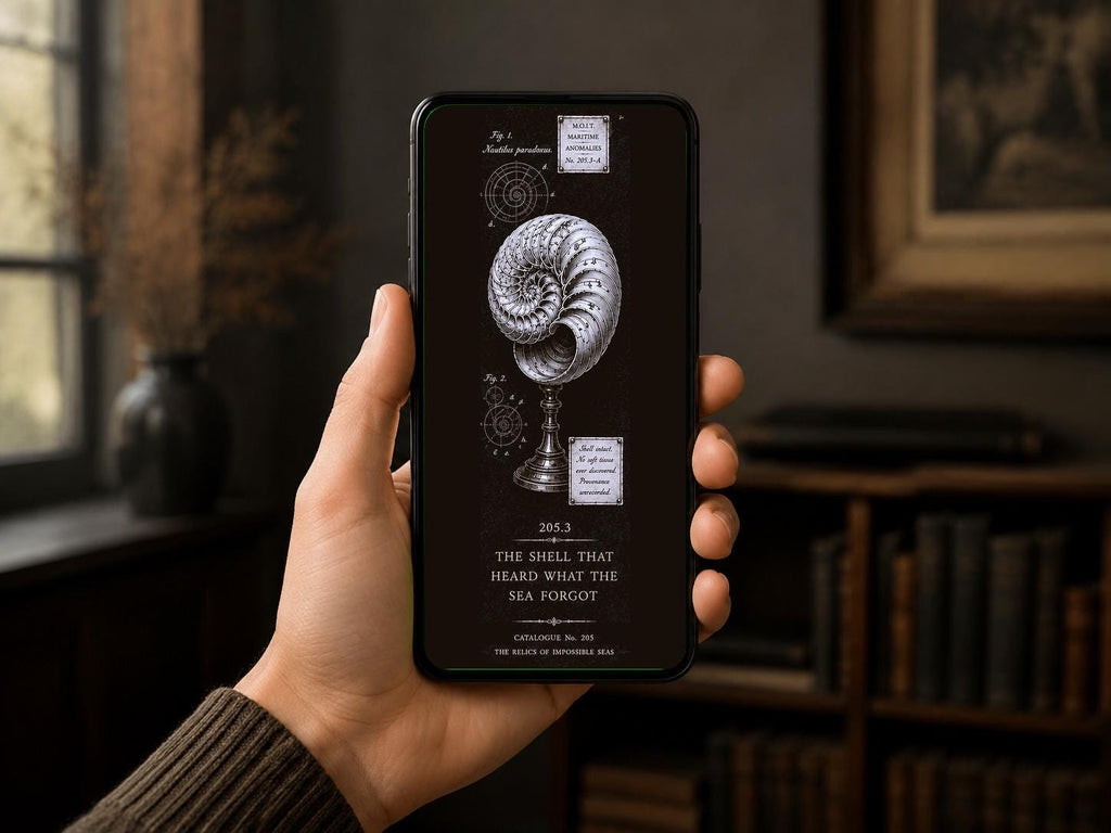 Relics of Impossible Seas Phone Wallpaper | Dark Academia Lock Screen, Occult Sea Designs, Gothic Bundle