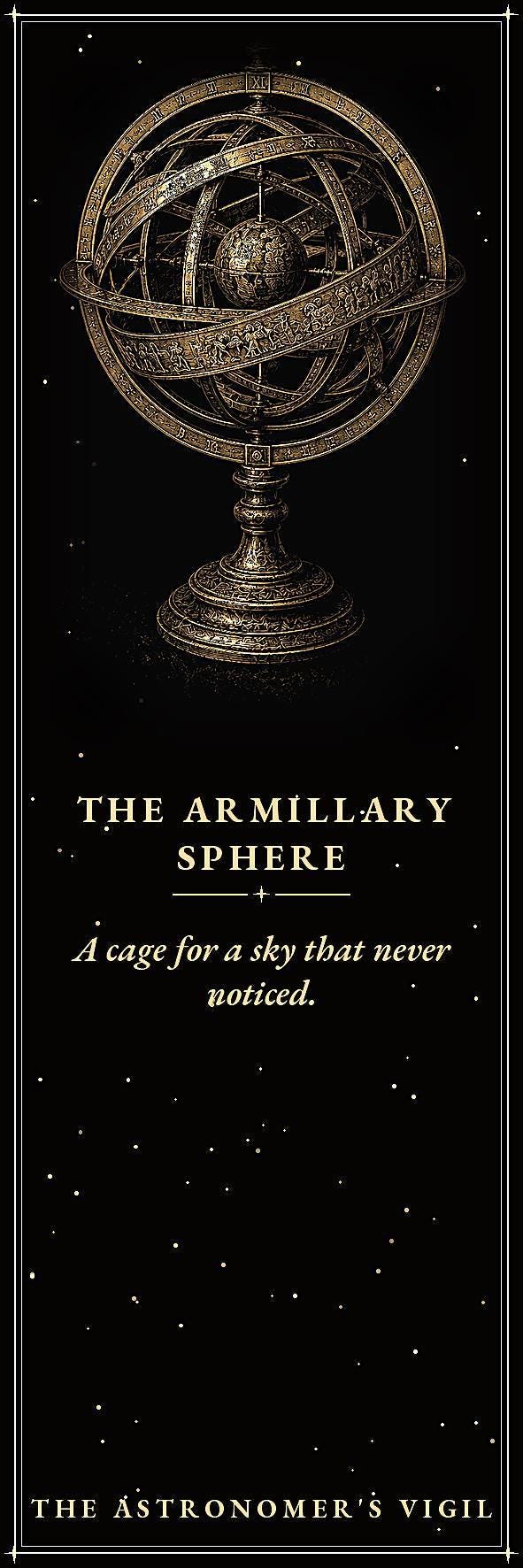 The Astronomer's Vigil Bookmark, Gold Celestial Illustration | Dark Academia | Magnetic Page Marker | Astronomy Gift