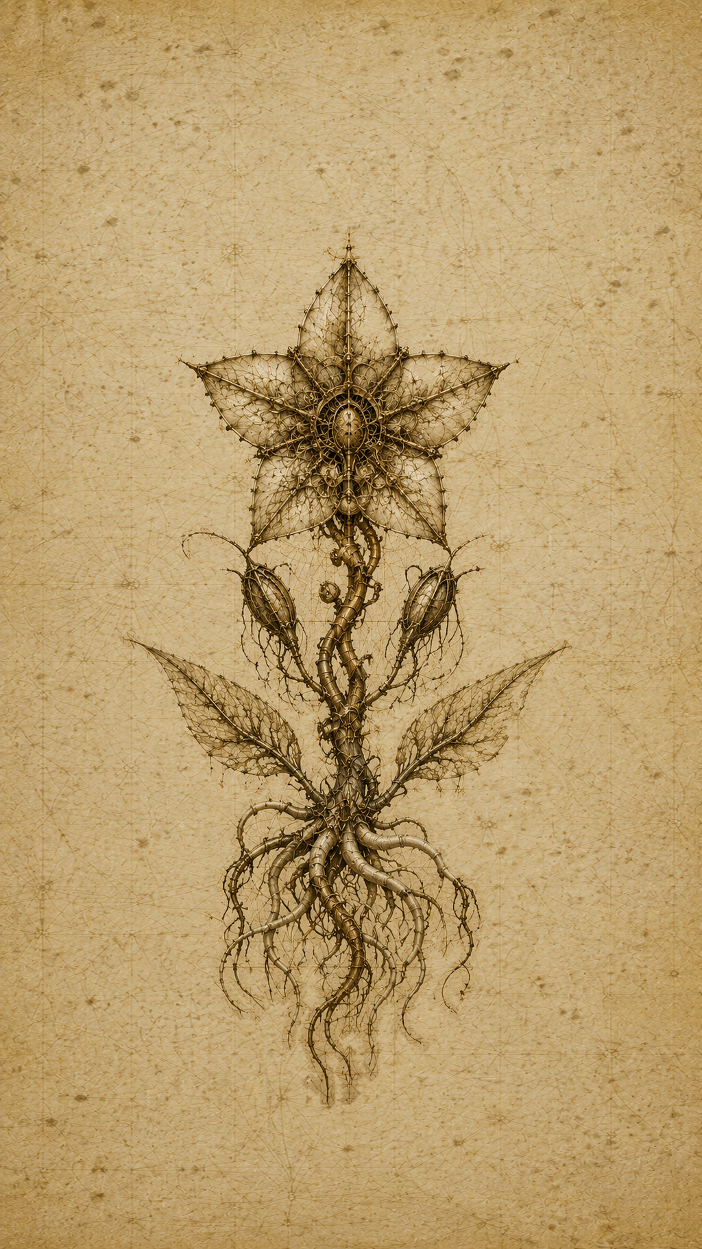 Alien Forms, Biomechanical Codex Wall Art | Dark Academia Gothic Print Set | Sepia Digital Download