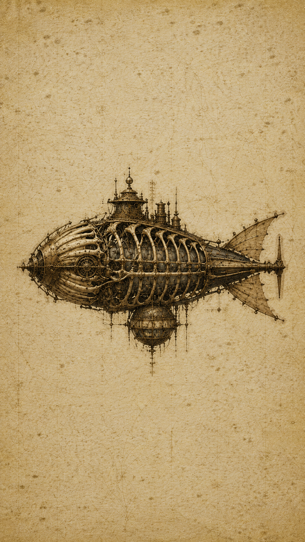 Literary Inspirations, Biomechanical Codex Wall Art | Dark Academia Gothic Print Set | Sepia Digital Download