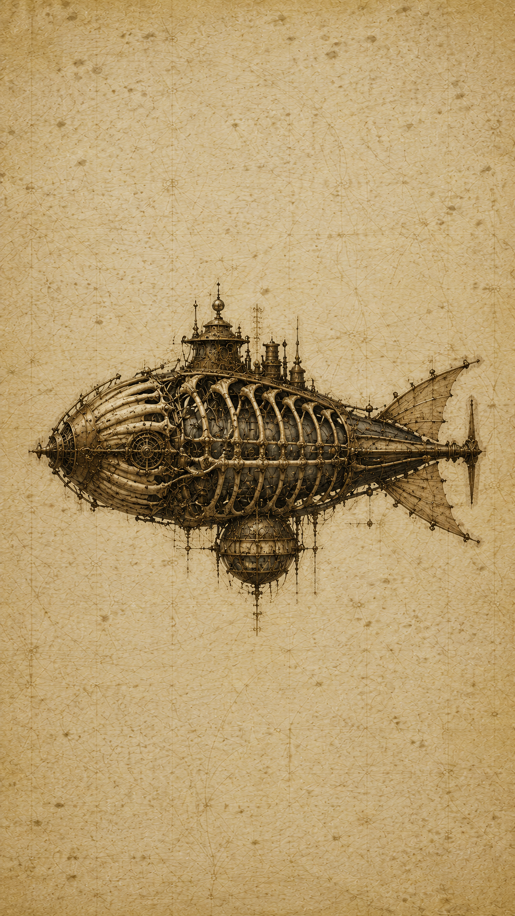 Literary Inspirations, Biomechanical Codex Wall Art | Dark Academia Gothic Print Set | Sepia Digital Download