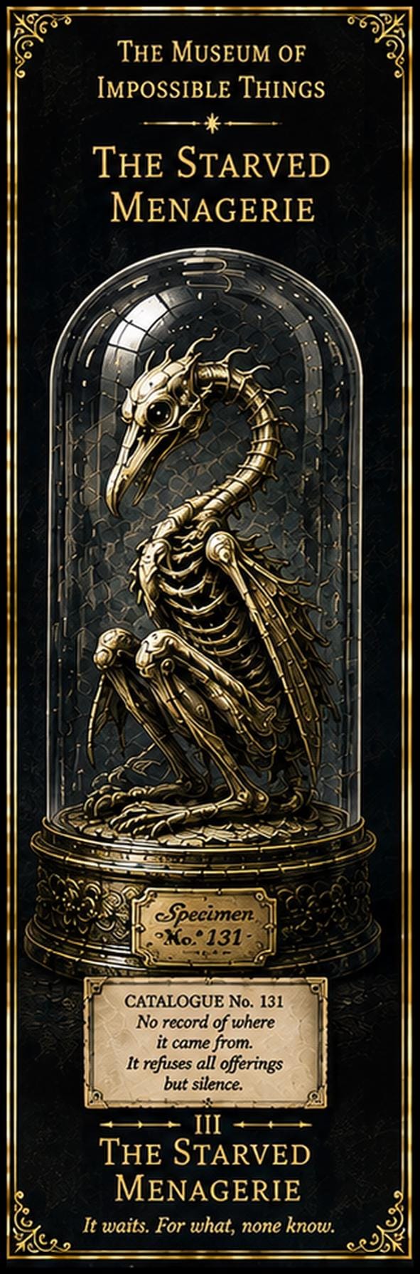 The Forgotten Exhibits Printable Bookmarks | Dark Academia Cabinet of Curiosities, Gothic Antique Gold, Book Lover Gift Set