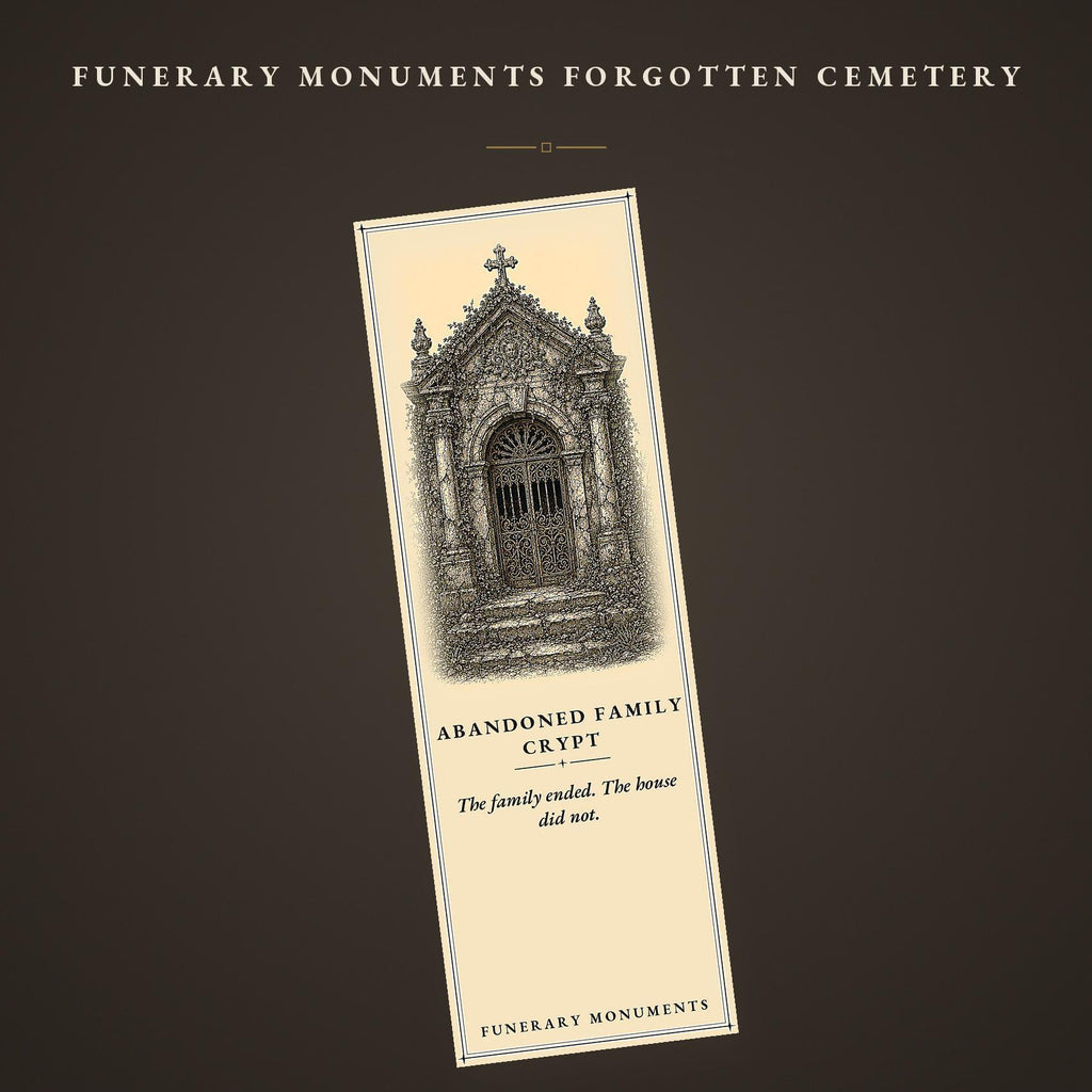 Funerary Monuments – Forgotten Cemetery Page Marker | Dark Academia | Gothic Literary Gift | Magnetic or Standard