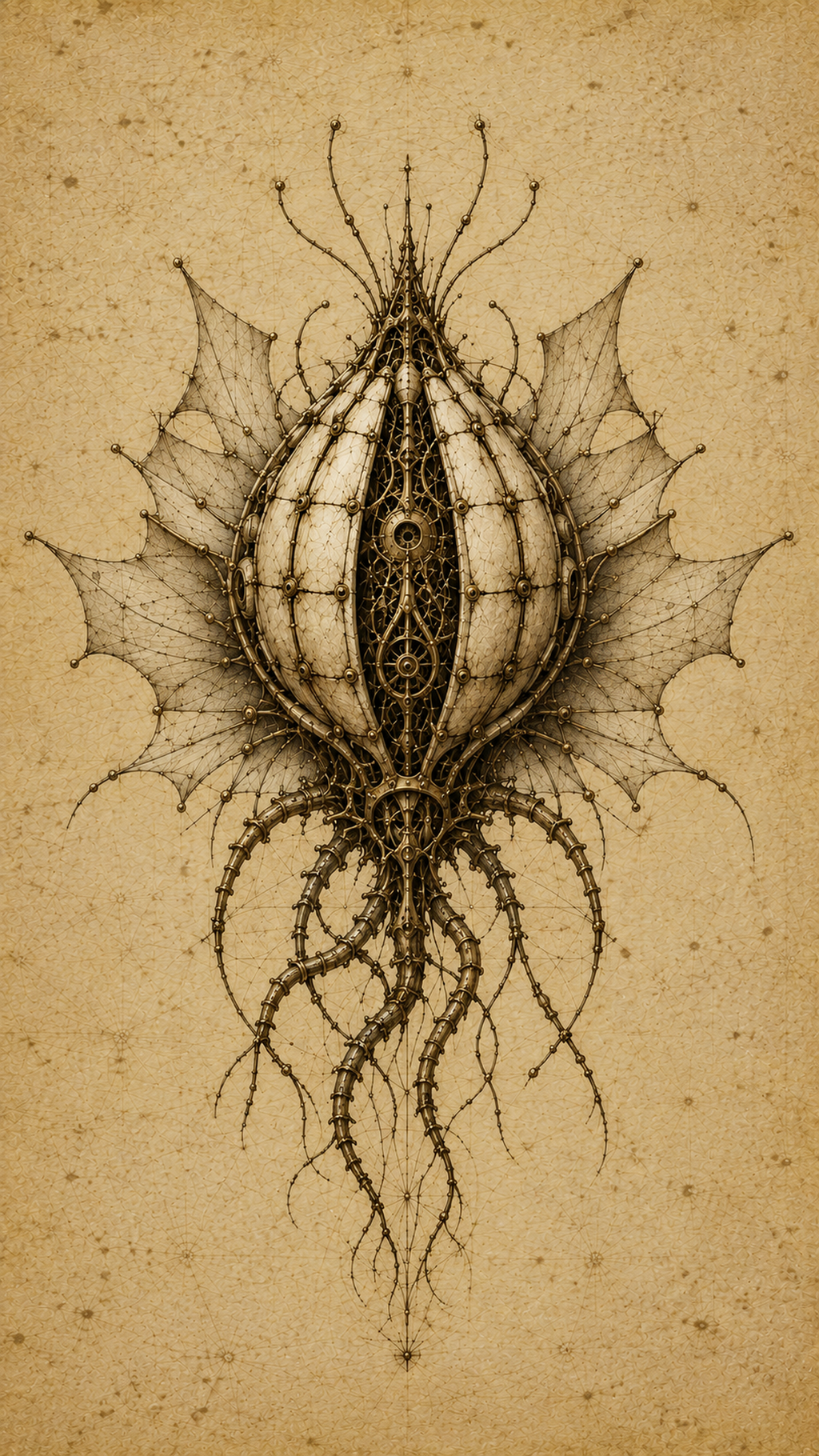 Alien Forms Phone Wallpaper Bundle | Biomechanical Codex Lock Screen | Dark Academia Digital Download