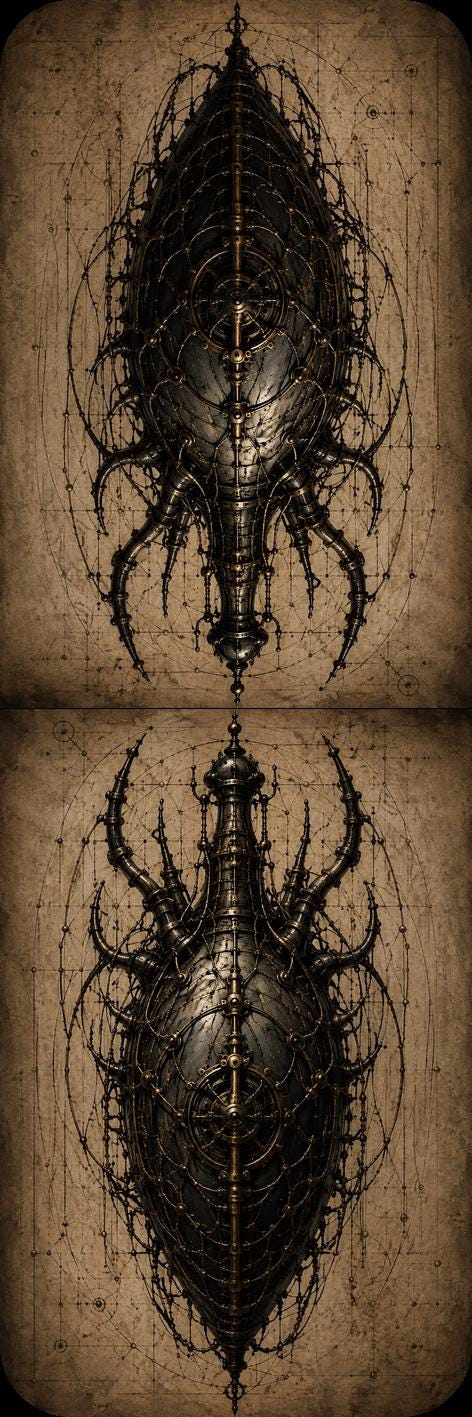 Insects & Wings Biomechanical Bookmark | Dark Academia Anatomy | Magnetic Page Marker | Gothic Sci-Fi | Book Lover Gift