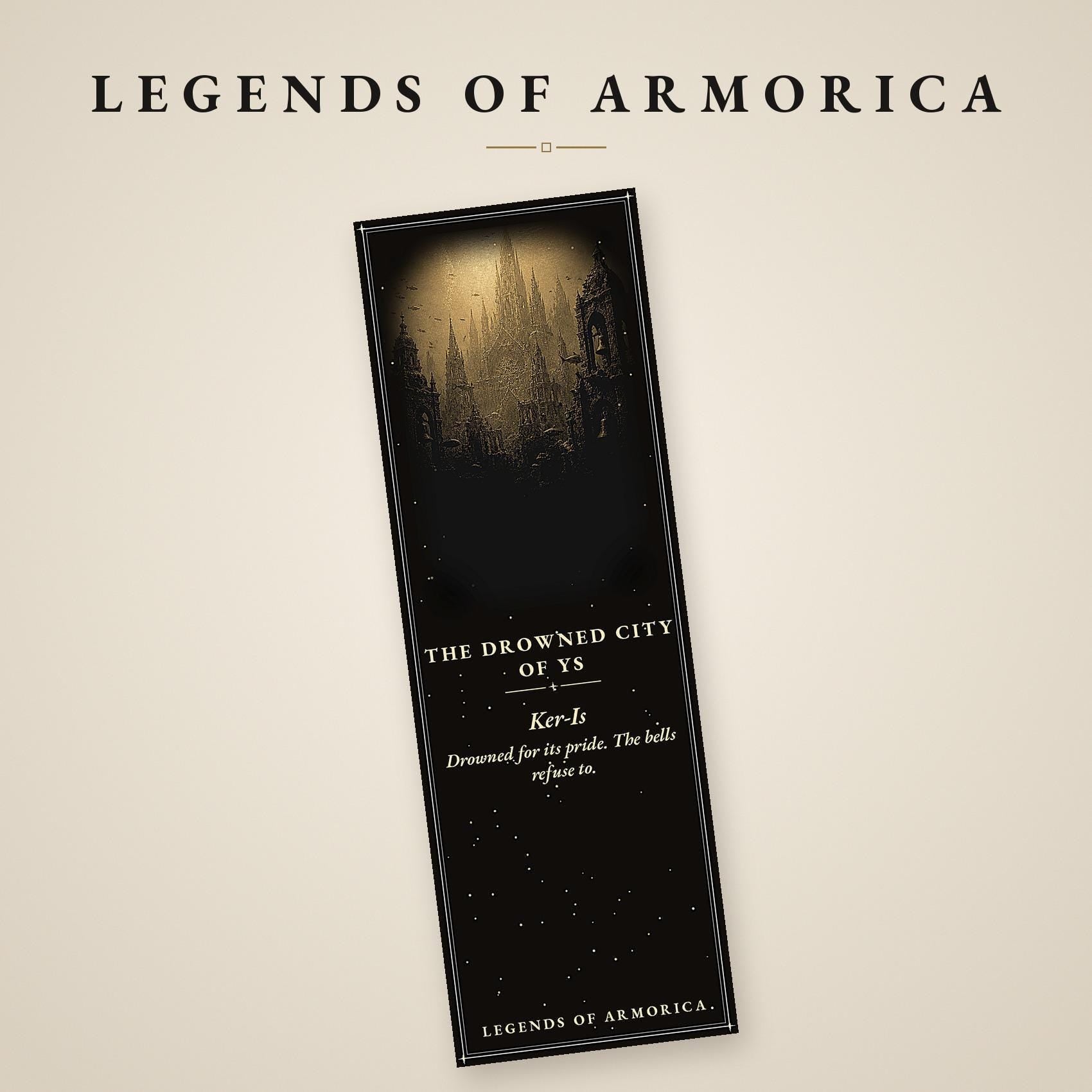 Legends of Armorica Bookmark, Dark Academia Breton Folklore | Magnetic Page Marker | Mythology Gift | Handmade