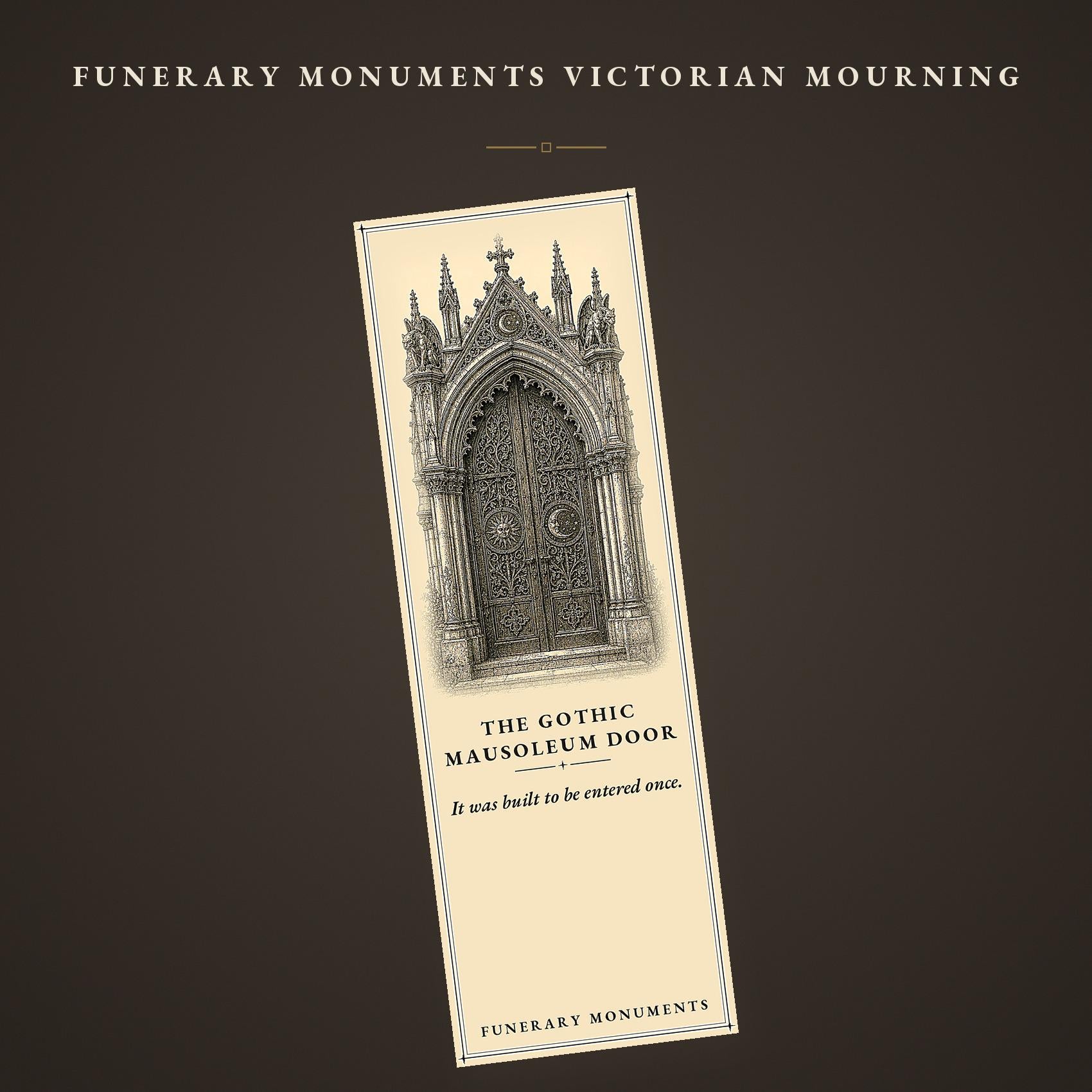 Victorian Mourning Funerary Monuments Bookmarks | Dark Academia Gothic Printables (Digital Download)