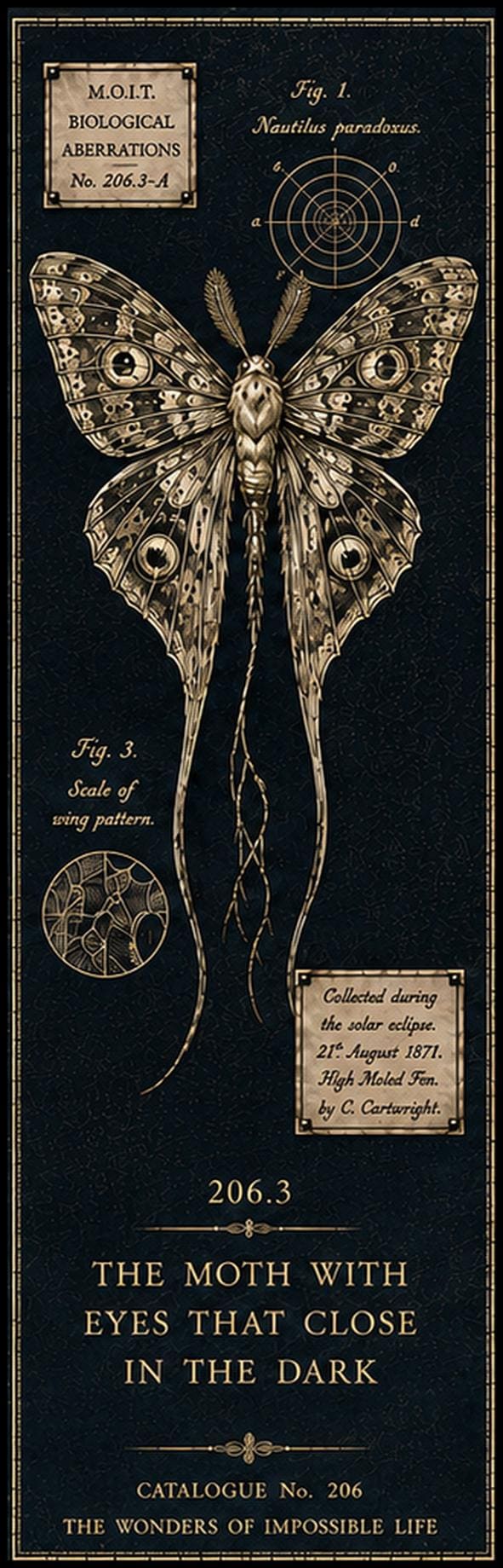 Wonders of Impossible Life Printable Bookmarks | Dark Academia, Gothic Cabinet Curiosities | Digital Download, Book Lover Gift