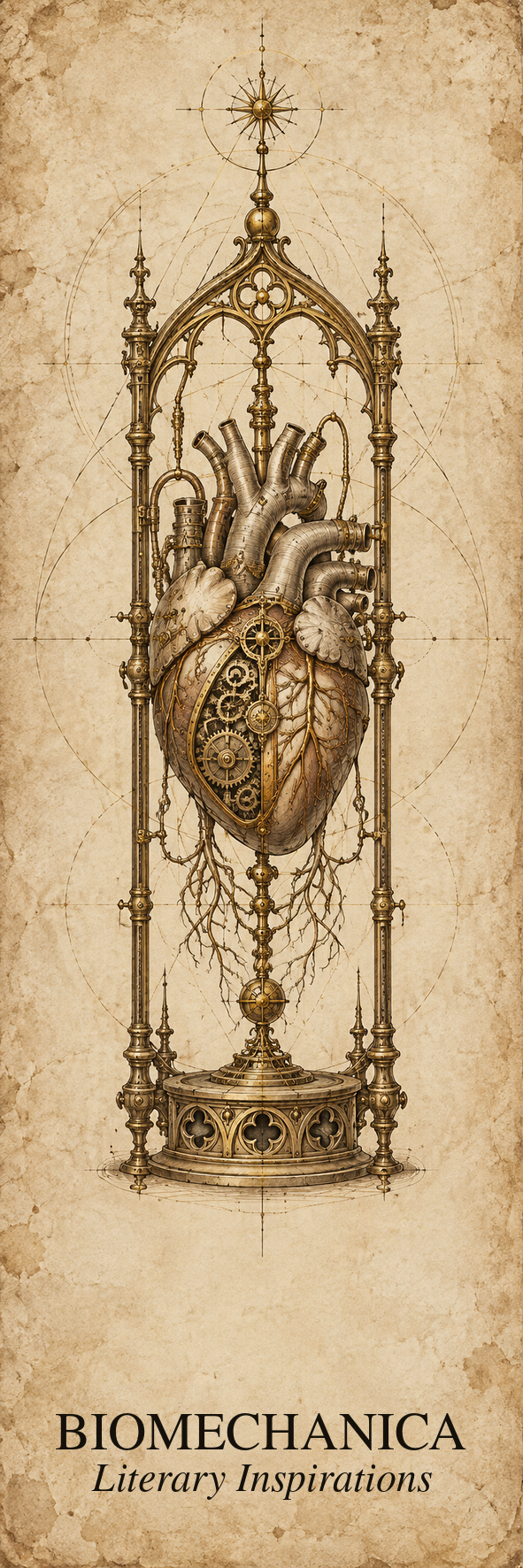 Literary Inspirations Printable Bookmarks | Biomechanical Codex Dark Academia | Digital Download | Book Lover Gift