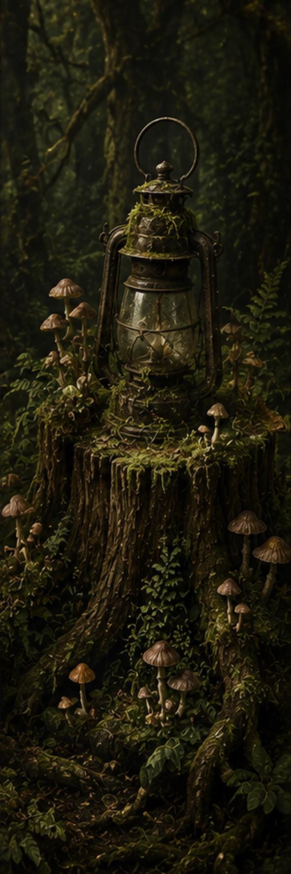 Forgotten Forest Goblincore Bookmarks | Dark Cottagecore Woodland Art | Printable Digital Download, Mossy Paths