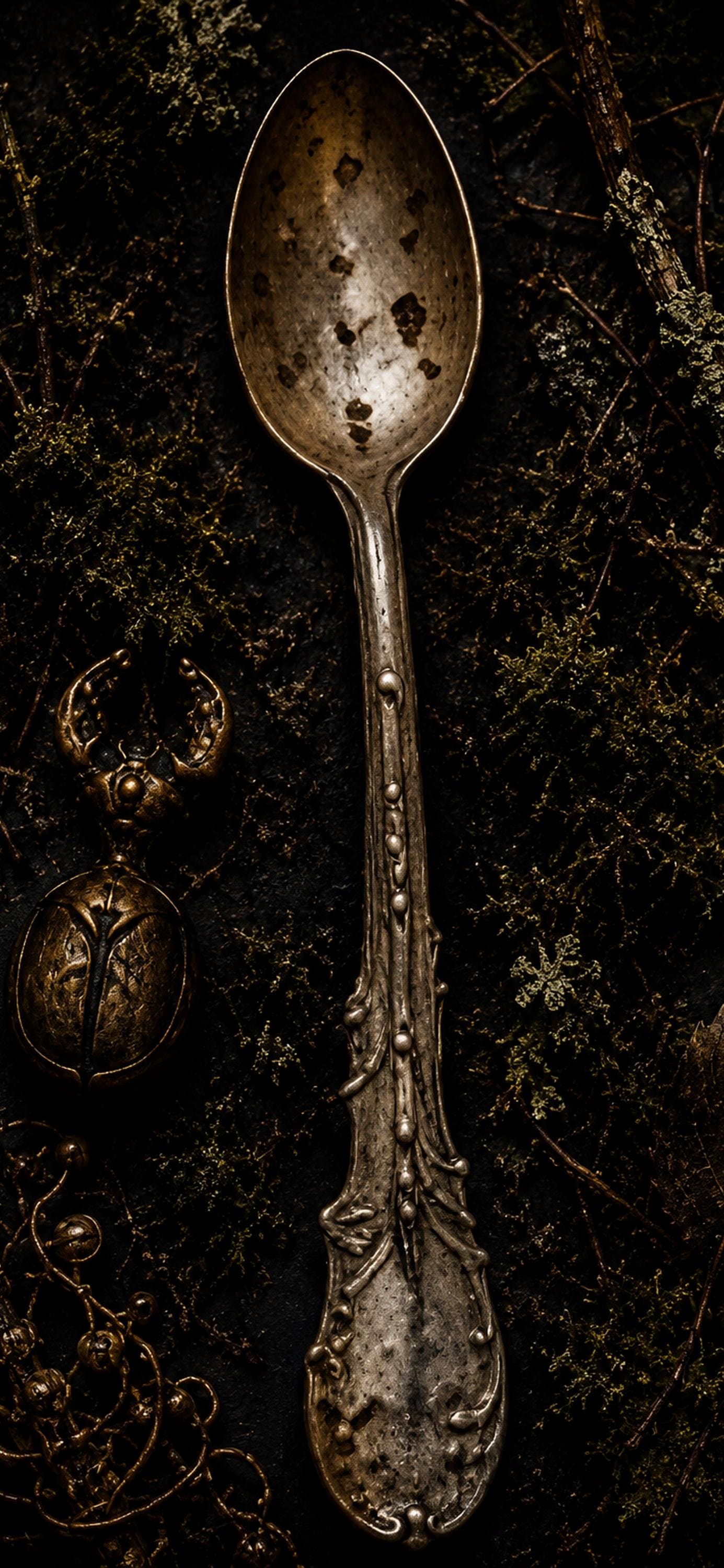 The Crow's Hoard Phone Wallpaper | Dark Goblincore Lock Screen, Shiny Stolen Treasures | Digital Bundle
