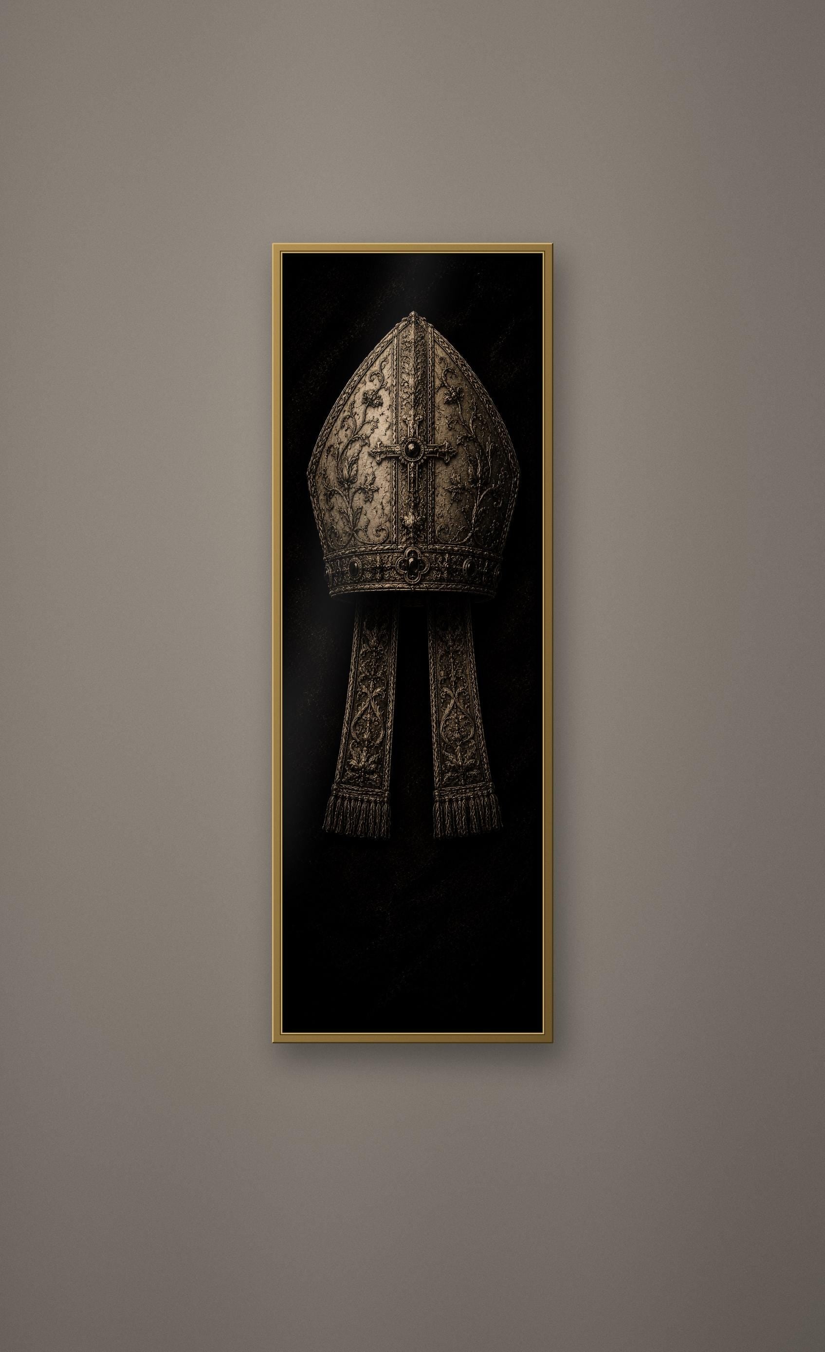Relics Of Saints Wall Art Collection | Dark Academia Gothic Prints, Black & Gold Illustrations, Digital Download