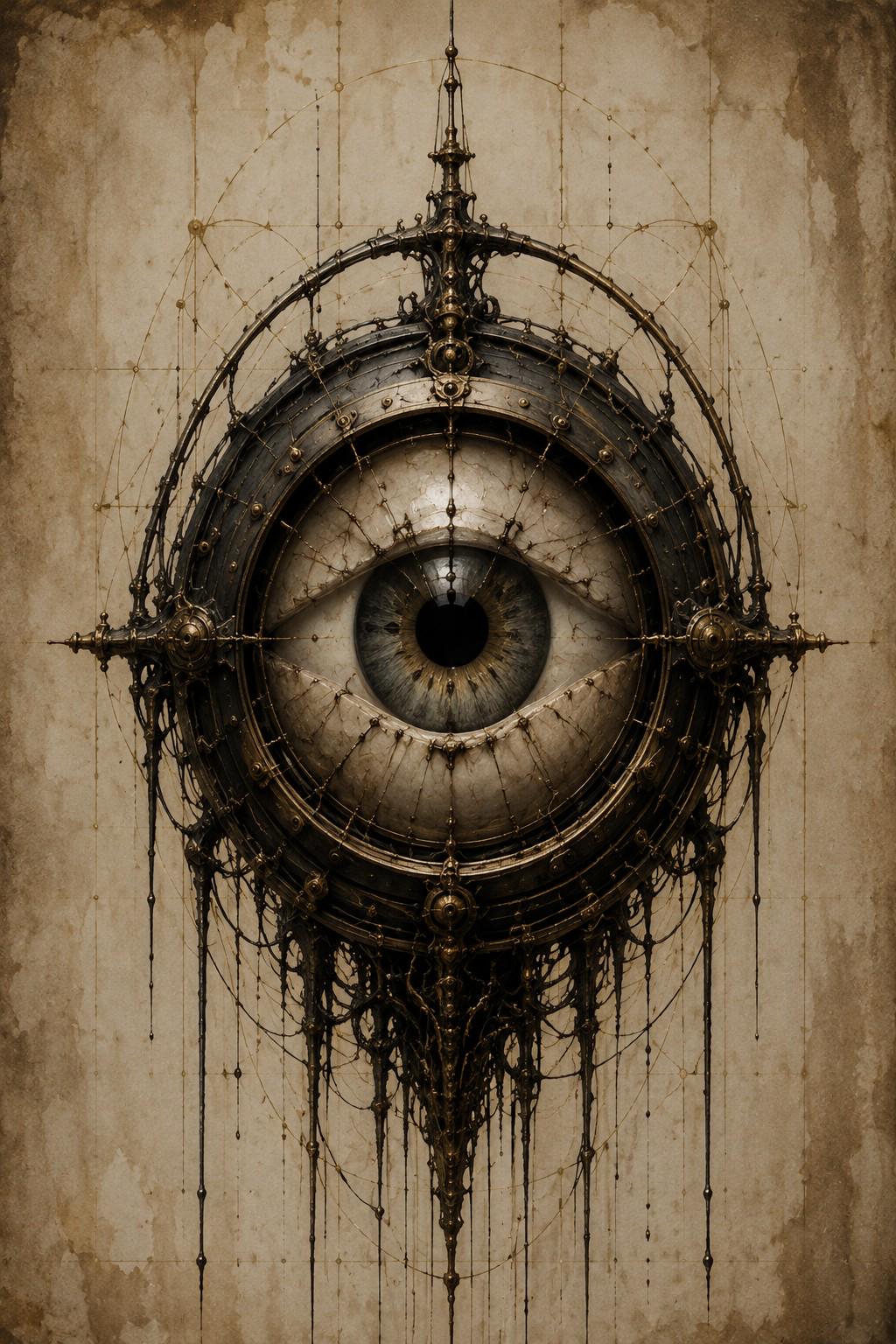 Eyes & Orbs Biomechanical Lock Screen | Dark Academia Wallpaper | Anatomical Study Art | Gothic Sci-Fi Digital Download