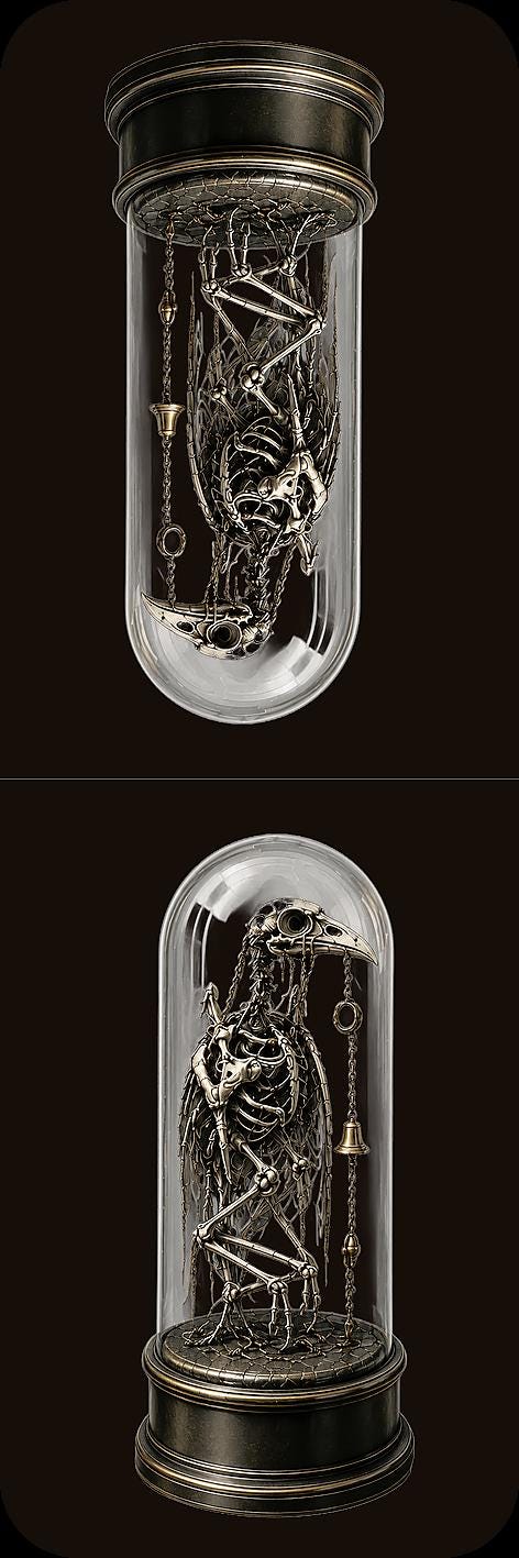 The Bones That Sang at Midnight Bookmark | Dark Academia Set of 5 | Standard or Magnetic | Gothic Cabinet of Curiosities
