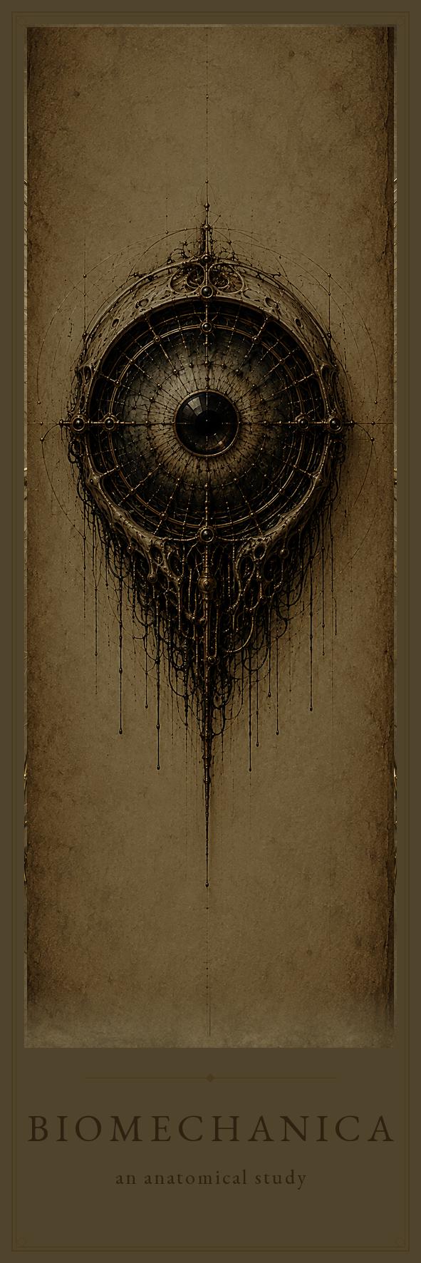 Eyes & Orbs Biomechanical Bookmark | Dark Academia Gothic | Anatomical Page Marker, Macabre Book Lover Gift