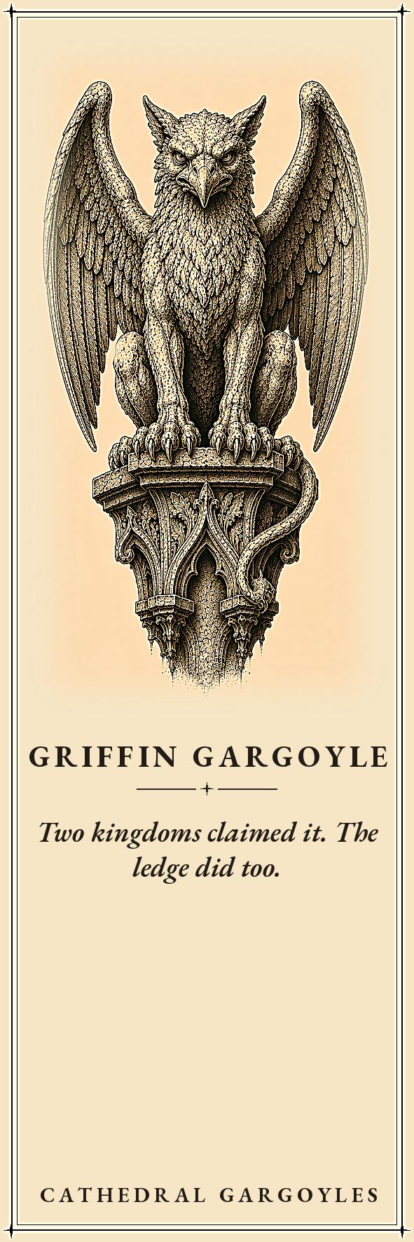 Cathedral Gargoyles The Guardians Bookmark | Dark Academia Gargoyle Bookmark | Standard or Magnetic Page Marker