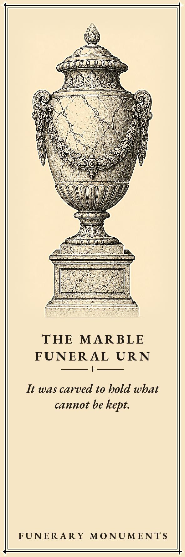 Funerary Monuments Victorian Mourning Bookmark | Dark Academia Cemetery Bookmark | Standard or Magnetic Page Marker