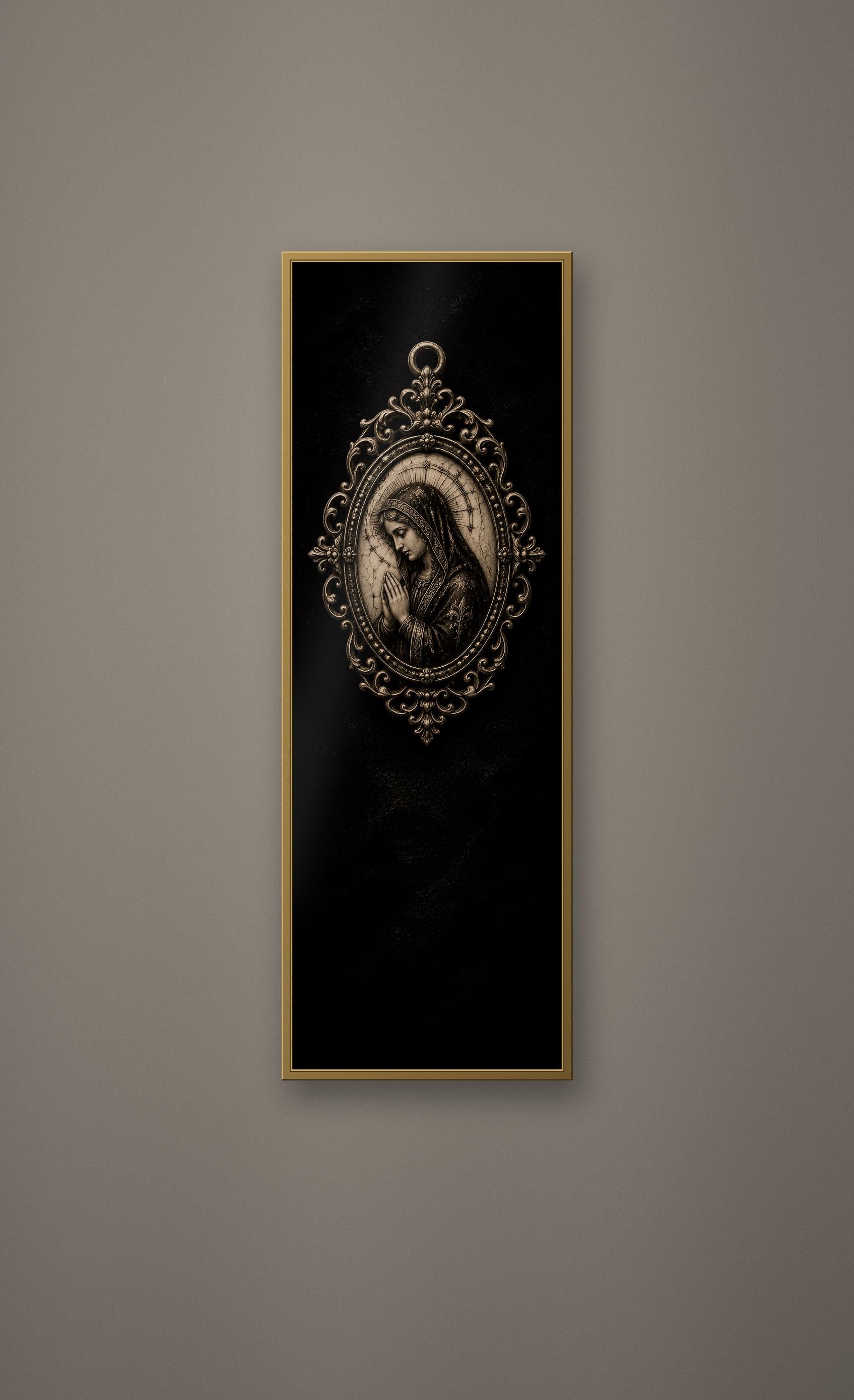 Relics Of Saints Wall Art Collection | Dark Academia Gothic Prints, Black & Gold Illustrations, Digital Download