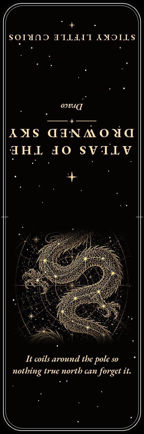 Atlas of the Drowned Sky Bookmark | Dark Academia Celestial Bookmark | Standard or Magnetic Page Marker