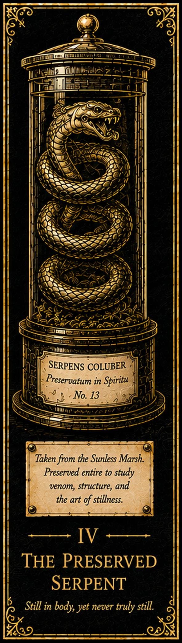 The Apothecary's Cabinet, Dark Academia Printable Bookmarks | Gothic Curiosities | Book Lover Gifts | Antique Gold Design