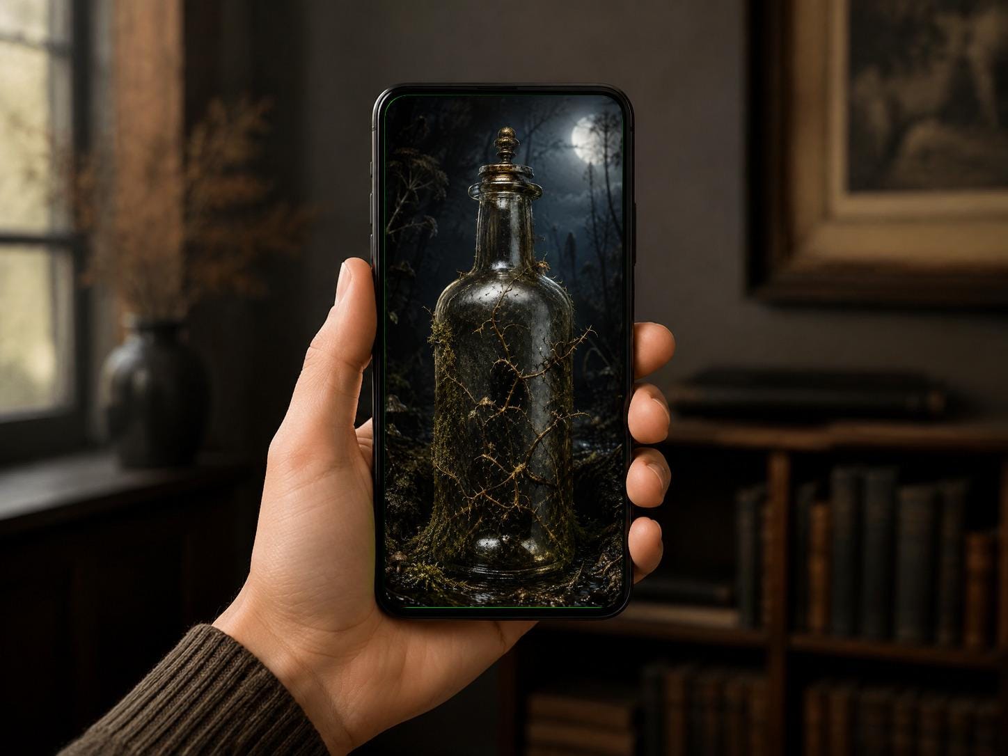 The Bog Keeper Lock Screen Bundle | Dark Goblincore Wallpaper | Moody Bog Aesthetic | Witchy Phone Digital Download Set