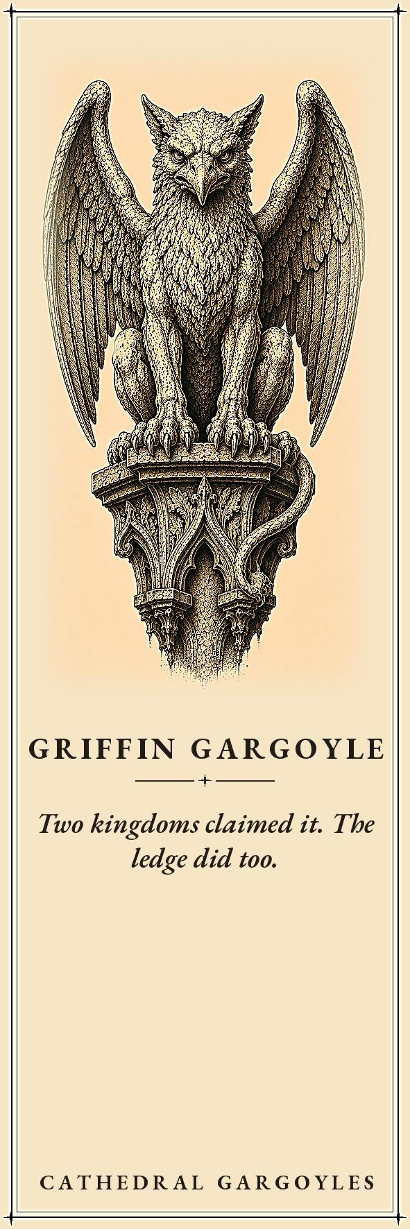 Cathedral Gargoyles – The Guardians, Printable Bookmarks | Dark Academia Gothic | Occult Stationery | Book Lover Gift