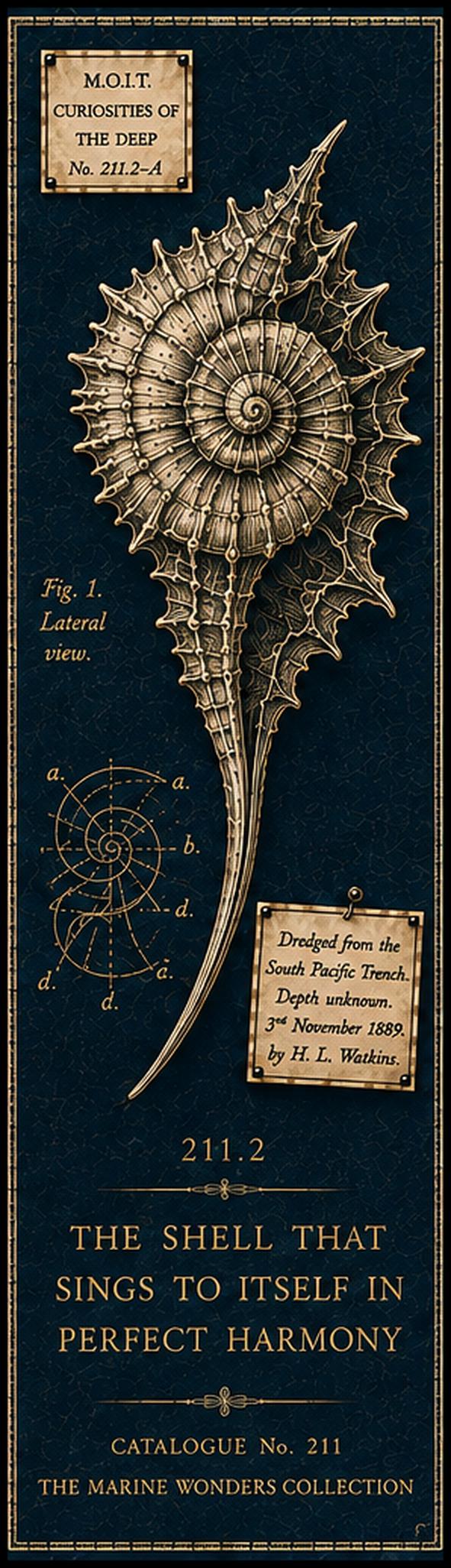 Marine Wonders, Dark Academia Printable Bookmarks | Gothic Ocean Aesthetic | Book Lover Gift Set