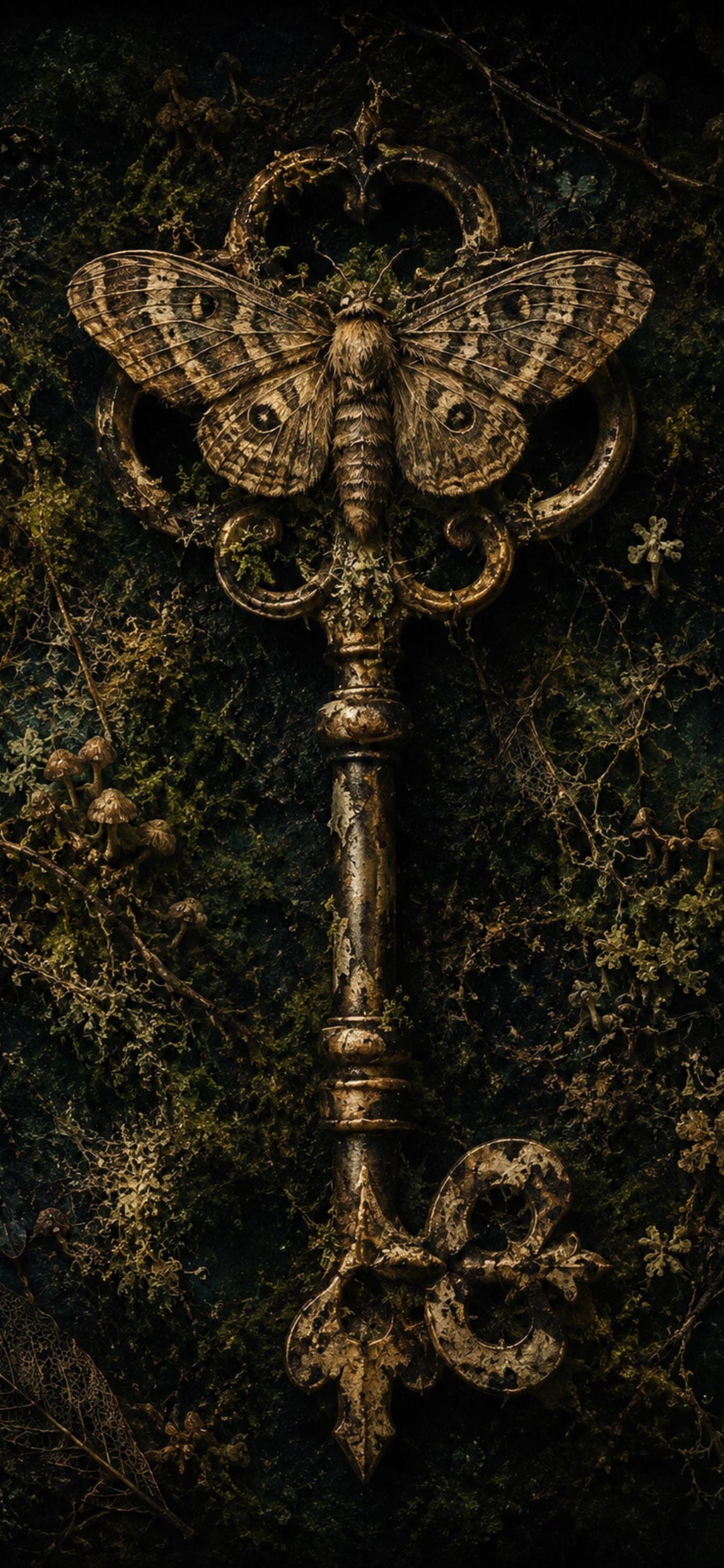 The Drowned Path Phone Wallpaper | Dark Goblincore Lock Screen, Swamp Lanterns | Fantasy Digital Download Set