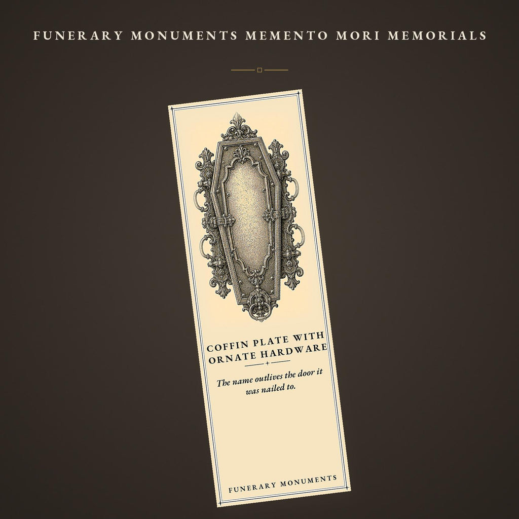 Funerary Monuments Printable Bookmarks | Memento Mori Dark Academia | Occult Reader Gift | Ink Parchment Stationery