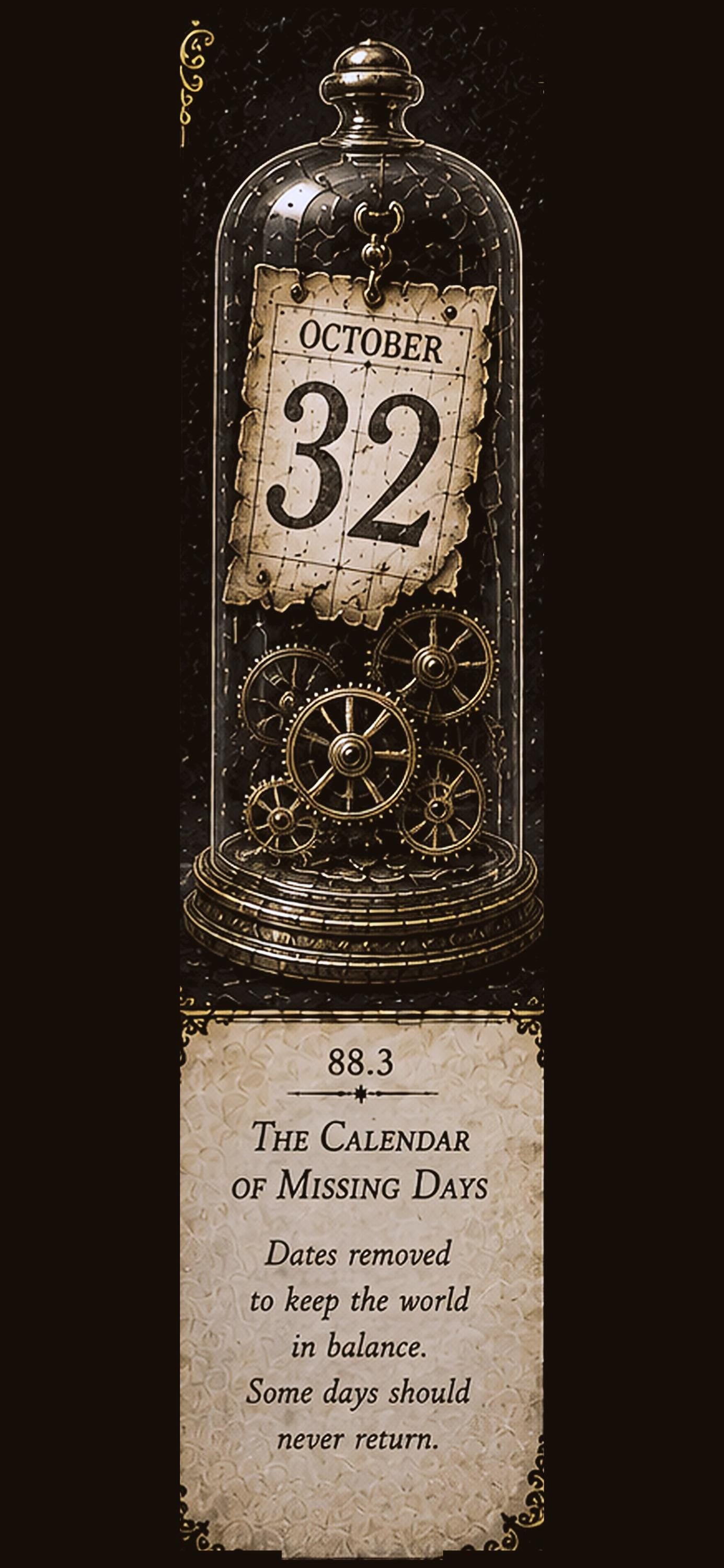 Chronological Anomalies Lock Screen | Dark Academia Wallpaper, Occult Gold Details | Five Designs, Instant Download