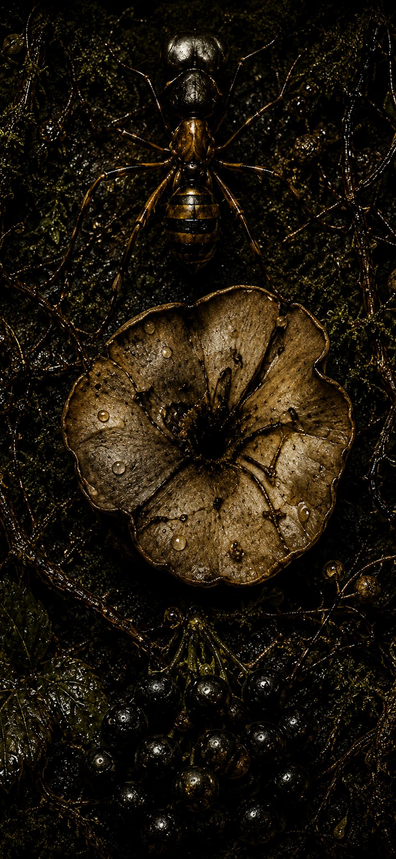 The Rotting Orchard Phone Wallpaper | Dark Goblincore Lock Screen | Decay Aesthetic, Wasps Design | Digital Download Set