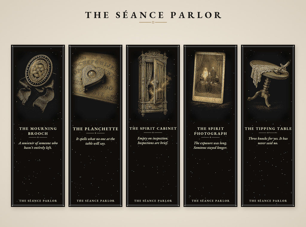 The Séance Parlor Printable Bookmarks | Victorian Occult Designs | Dark Academia | Spirit Cabinet | Digital Download