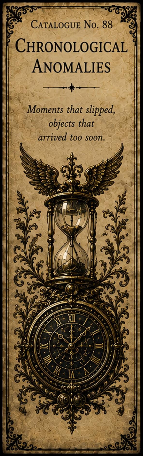 Chronological Anomalies Printable Bookmarks | Dark Academia Style | Antique Gold Design | Book Lover Gift | Digital Download