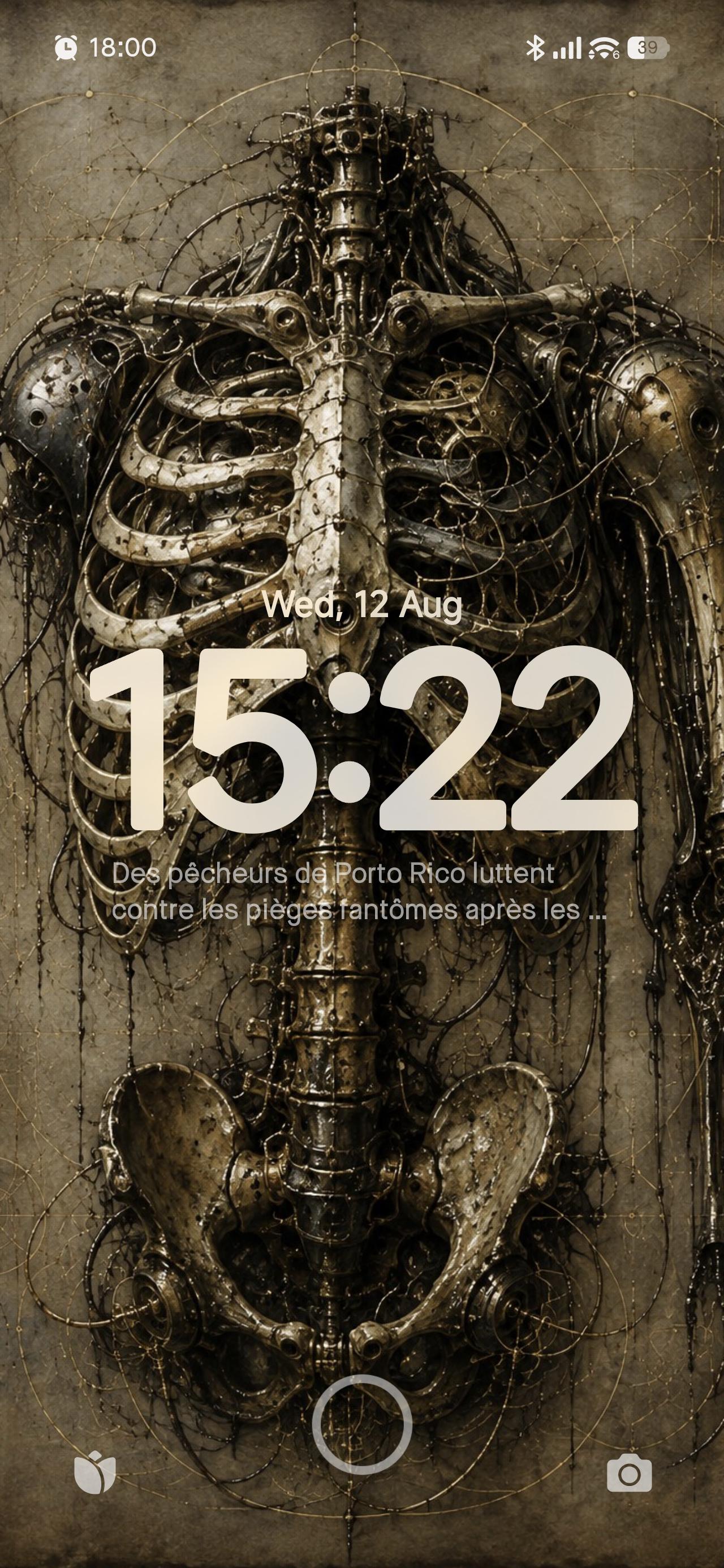 Ribcage - Biomechanical Phone Wallpaper | Dark Surreal Lock Screen | Steampunk Anatomical Art | Gothic Sci-Fi Digital Download