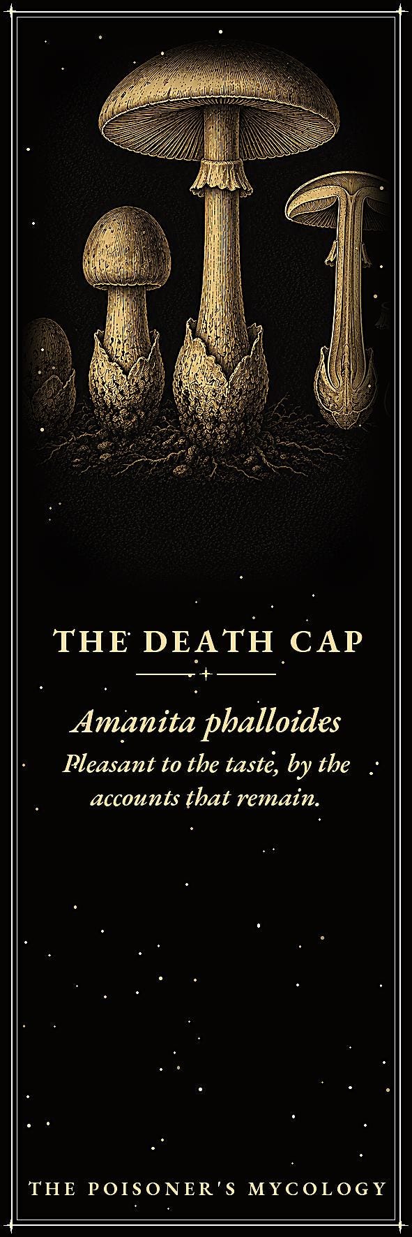 The Poisoner's Mycology Printable Bookmarks | Dark Academia Gothic Bookmark Set | Mushroom Digital Download