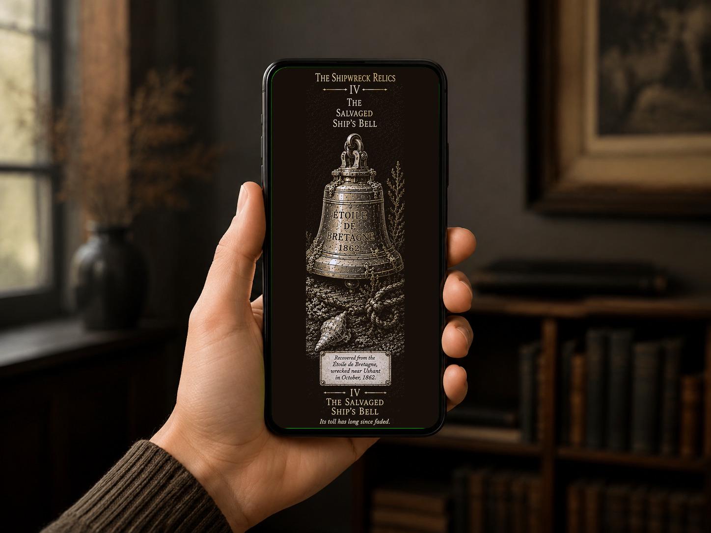 The Shipwreck Relics Phone Wallpaper Bundle | Dark Academia Lock Screen | Nautical Digital Download