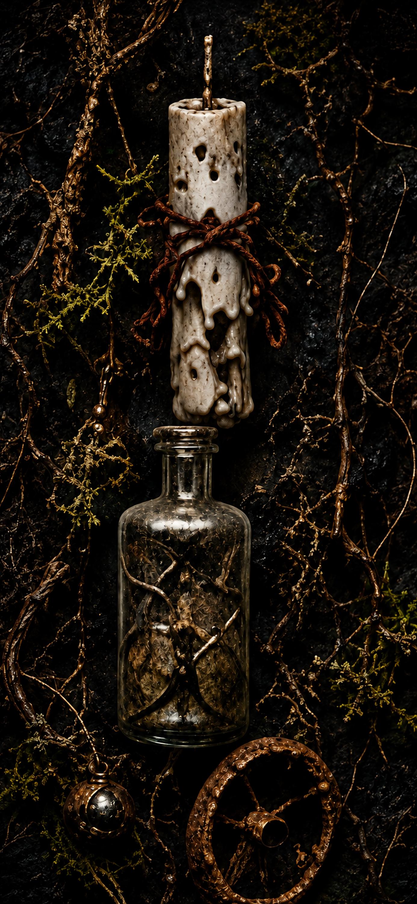 Hedge Witch Midden Phone Wallpaper Bundle | Dark Goblincore Lock Screen, Witchy Aesthetic | iPhone & Android Digital Download