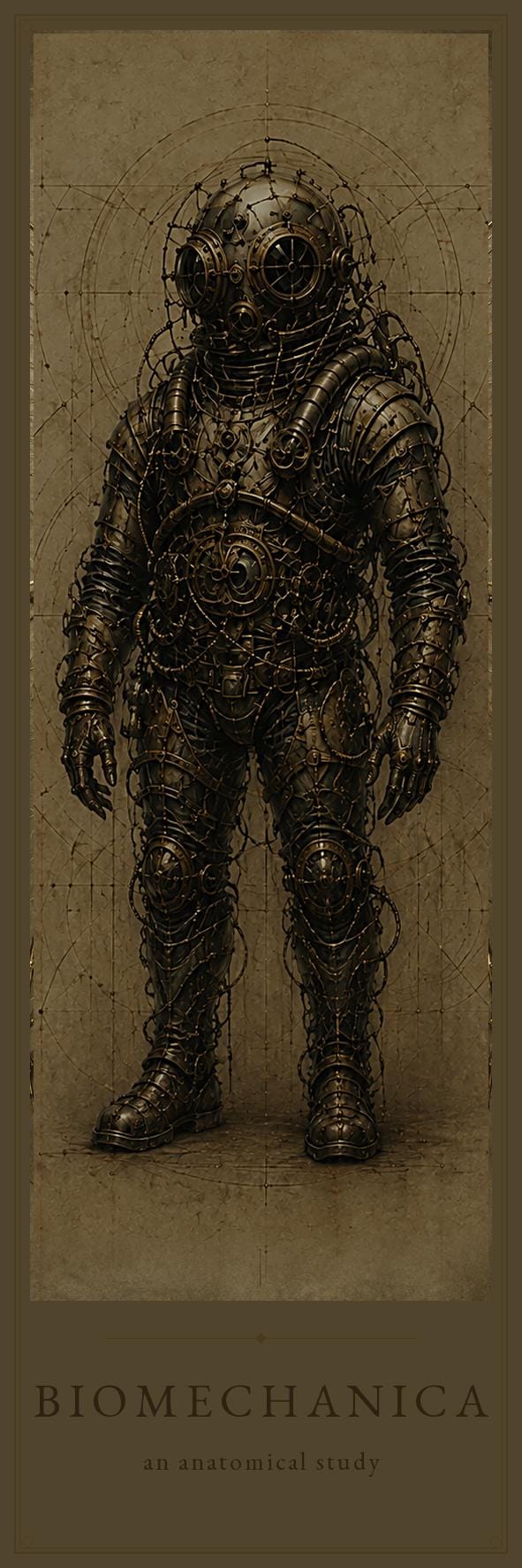 Creatures of the Deep Biomechanical Bookmark | Dark Academia Anatomical Art | Gothic Page Marker, Goth Aesthetic Reading Gift