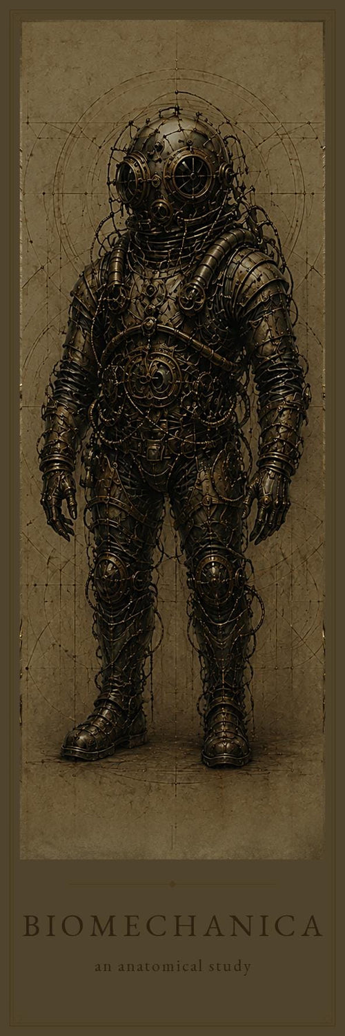 Creatures of the Deep Biomechanical Bookmark | Dark Academia Anatomical Art | Gothic Page Marker, Goth Aesthetic Reading Gift