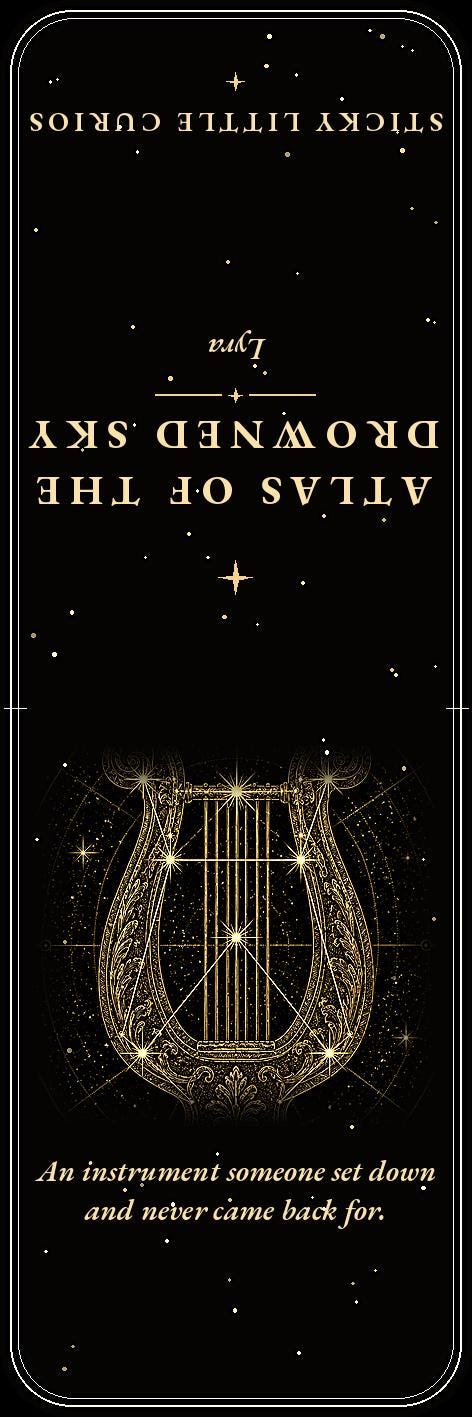 Atlas of the Drowned Sky Bookmark | Dark Academia Celestial Bookmark | Standard or Magnetic Page Marker