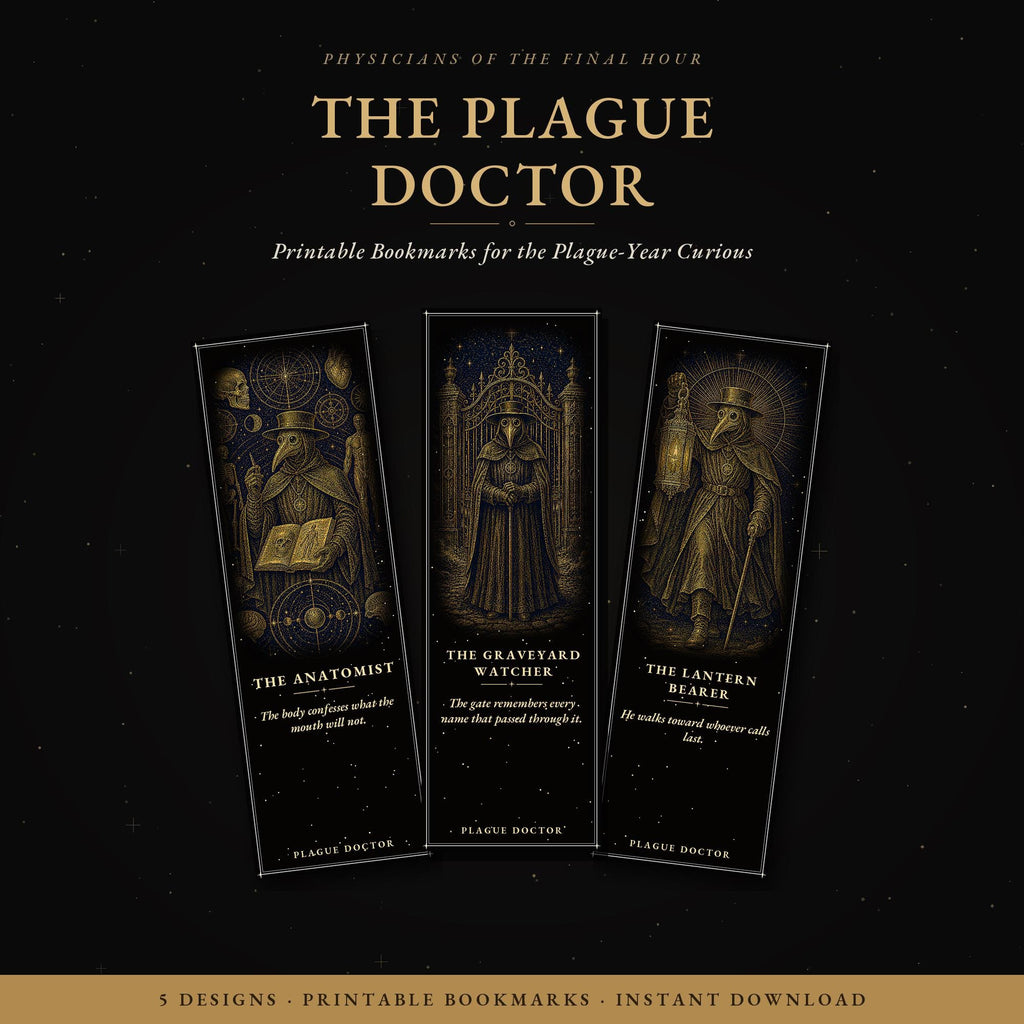 Plague Doctor Bookmark | Dark Academia Macabre Bookmark | Standard or Magnetic Page Marker