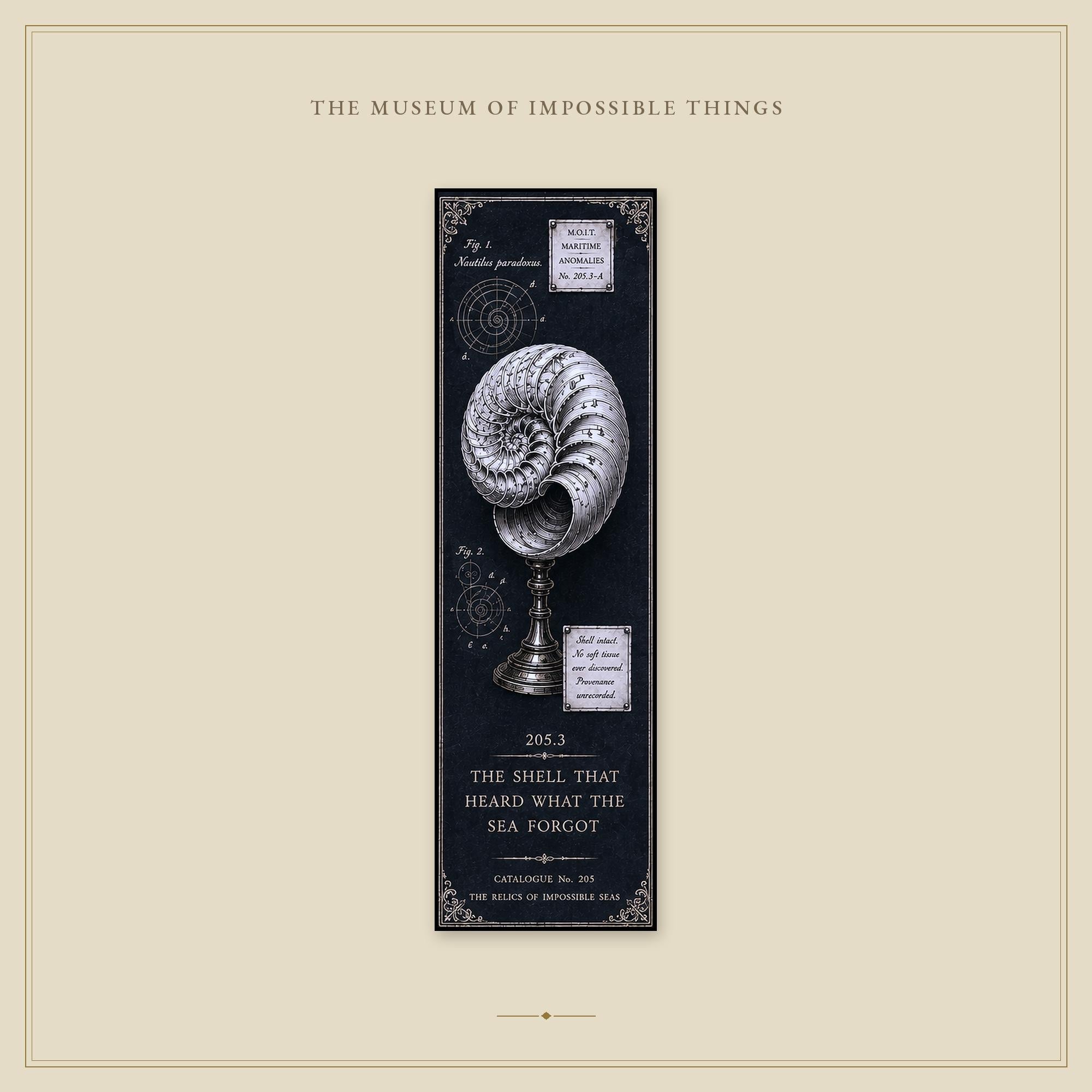 Relics of Impossible Seas Bookmark | Dark Academia Set of 5 | Standard or Magnetic | Gothic Cabinet of Curiosities