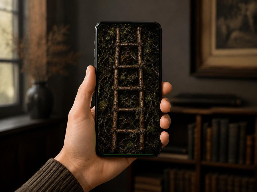The Rotting Orchard Phone Wallpaper | Dark Goblincore Lock Screen | Decay Aesthetic, Wasps Design | Digital Download Set