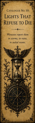 Lights That Refuse to Die, Dark Academia Bookmarks | Gothic Curiosities, Antique Gold | Printable Digital Download