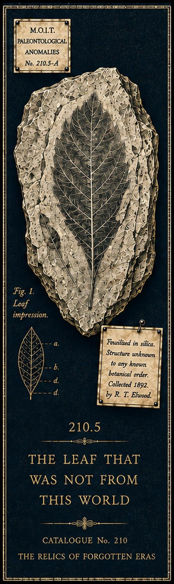 Relics of Forgotten Eras, Dark Academia Printable Bookmarks | Gothic Cabinet Curiosities | Antique Gold Memento Mori
