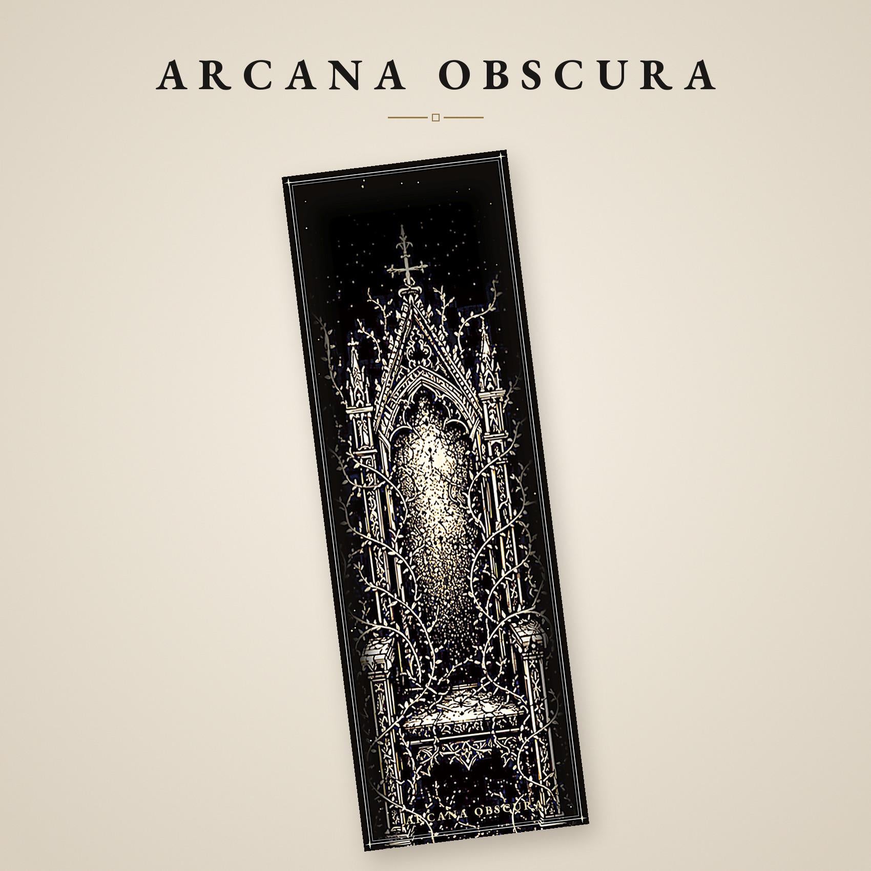Arcana Obscura Tarot Bookmarks | Dark Academia Printable | Gold & Black Occult | Digital Download | Witchy Page Markers