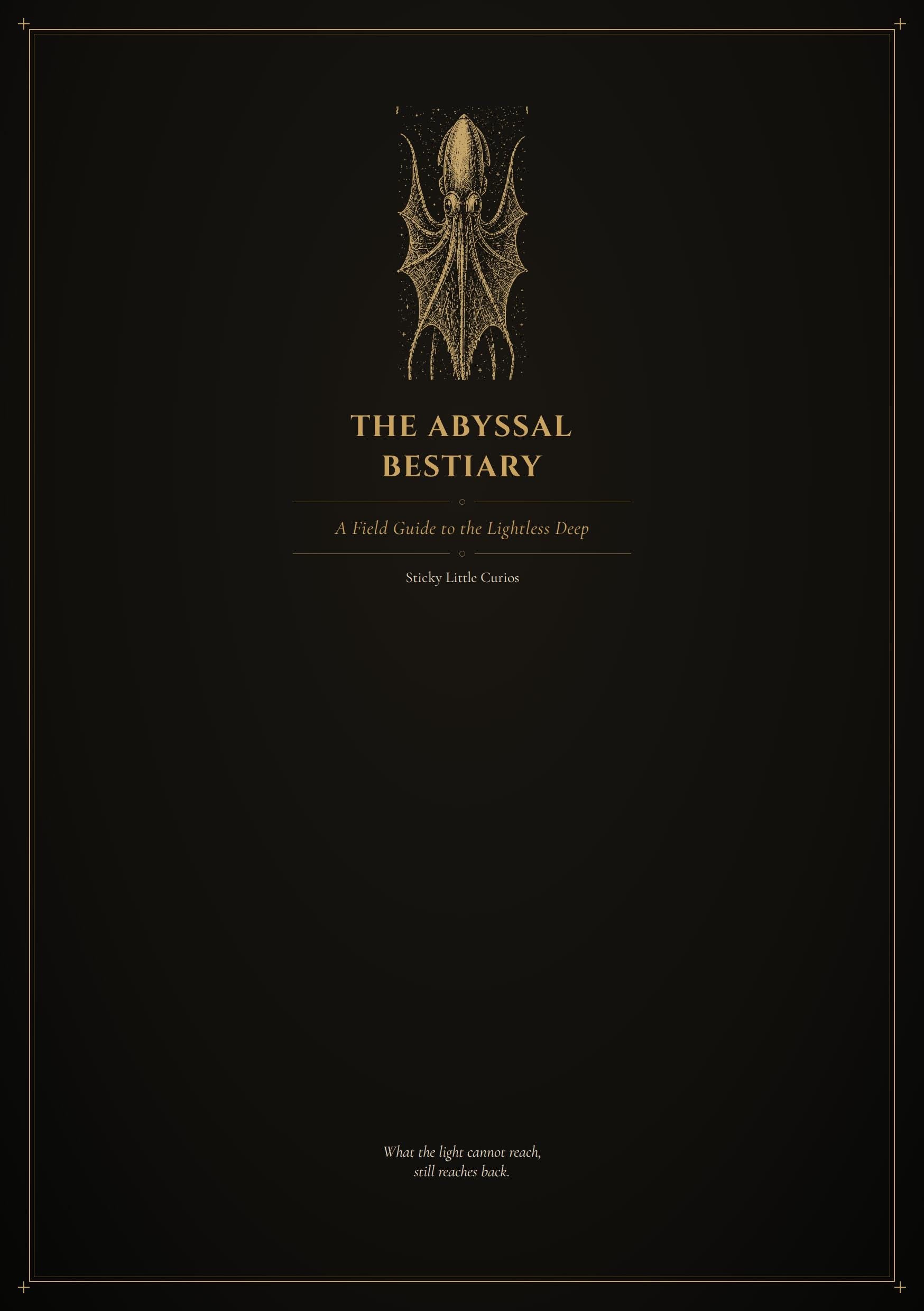 Abyssal Bestiary: Deep Sea Creatures, Dark Academia | Gothic Junk Journal Pages | Printable Insert