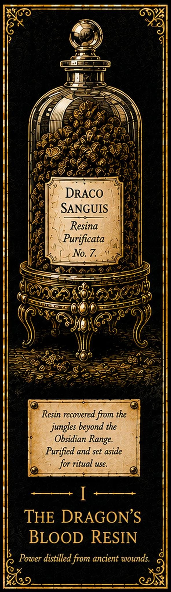 The Apothecary's Cabinet, Dark Academia Printable Bookmarks | Gothic Curiosities | Book Lover Gifts | Antique Gold Design