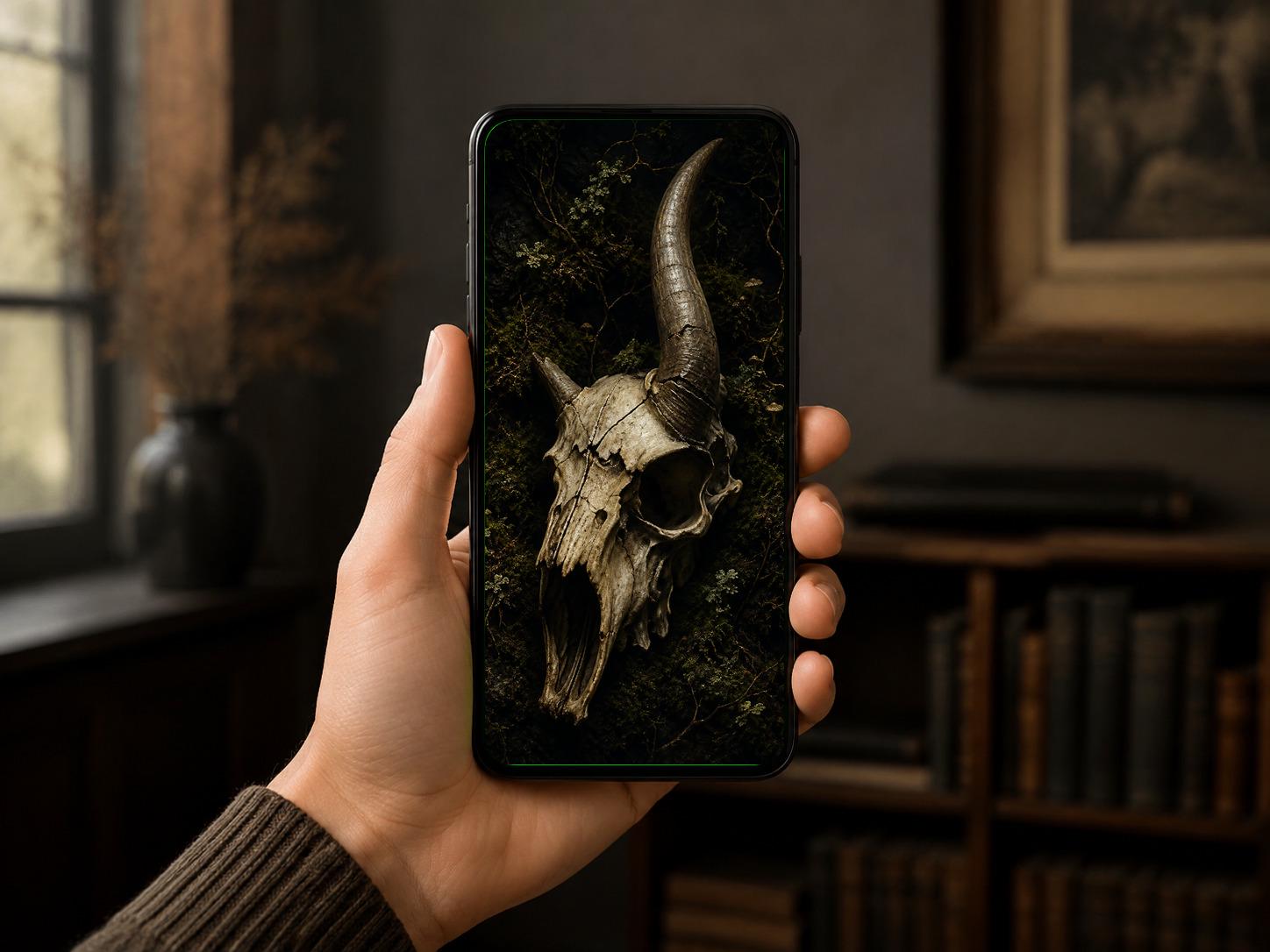 The Bog Keeper Lock Screen Bundle | Dark Goblincore Wallpaper | Moody Bog Aesthetic | Witchy Phone Digital Download Set