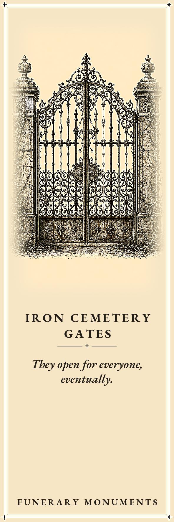 Funerary Monuments Printable Bookmarks | Dark Academia Gothic | Cemetery Reader Gift | Occult Stationery | Digital Download